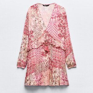 Patchwork Print Mini Dress